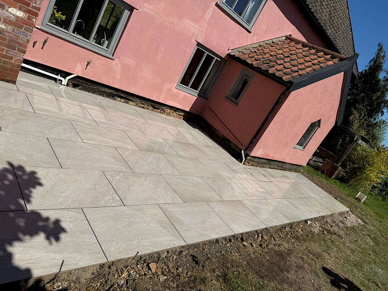 porcelain patio project
